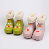 Милая модная обувь, мультяшные нескользящие сапоги, в корейском стиле, средней длины