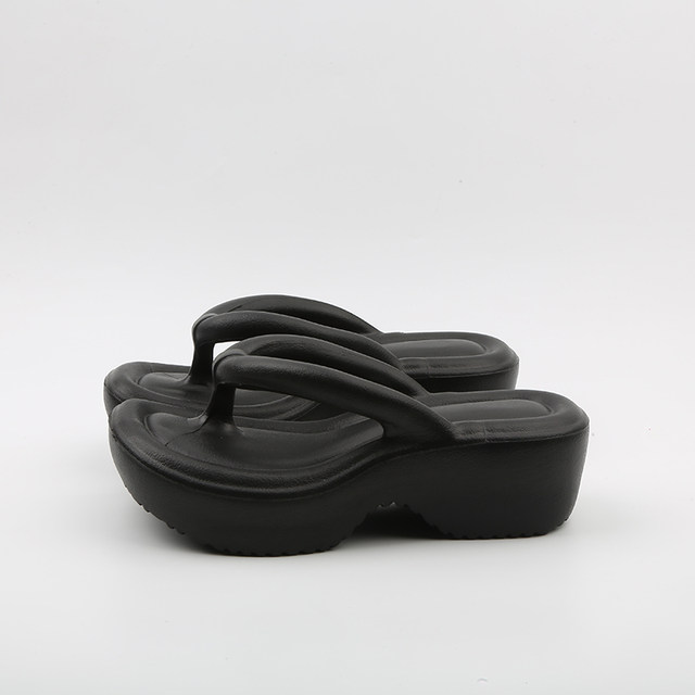 Sunnycolor simple fashion high heel flip flops