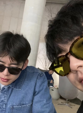 圆脸夏季防晒韩版黄色lang太阳镜