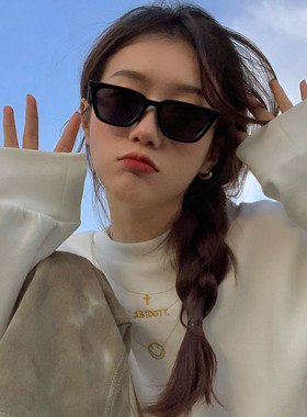 JENNIE复古欧美风辣妹网红墨镜