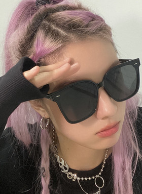 韩版大方框复古墨镜高级感潮女