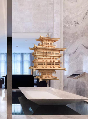 境泉金阁寺禅意拼装古建筑模型