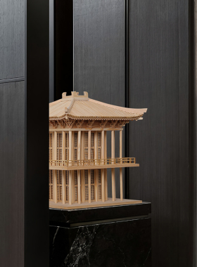 样板房中式仿古建筑模型摆件