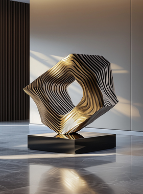 酒店大堂实木雕塑大型落地摆件