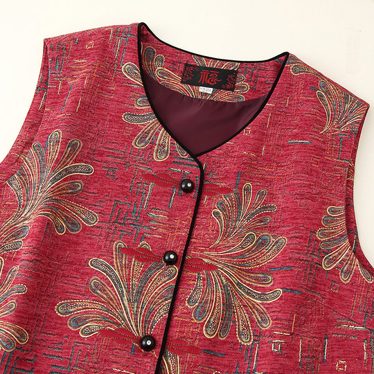 中老年人奶奶装春秋马夹老太太衣服宽松背心妈妈装坎肩上衣女装