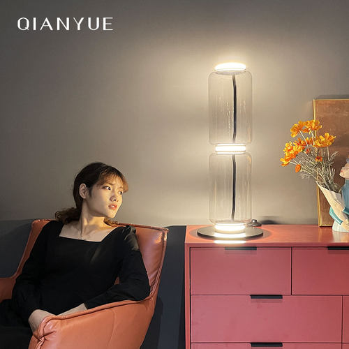 意大利现代简约客厅落地灯设计师创意台灯别墅展厅玻璃立式灯 - 图1