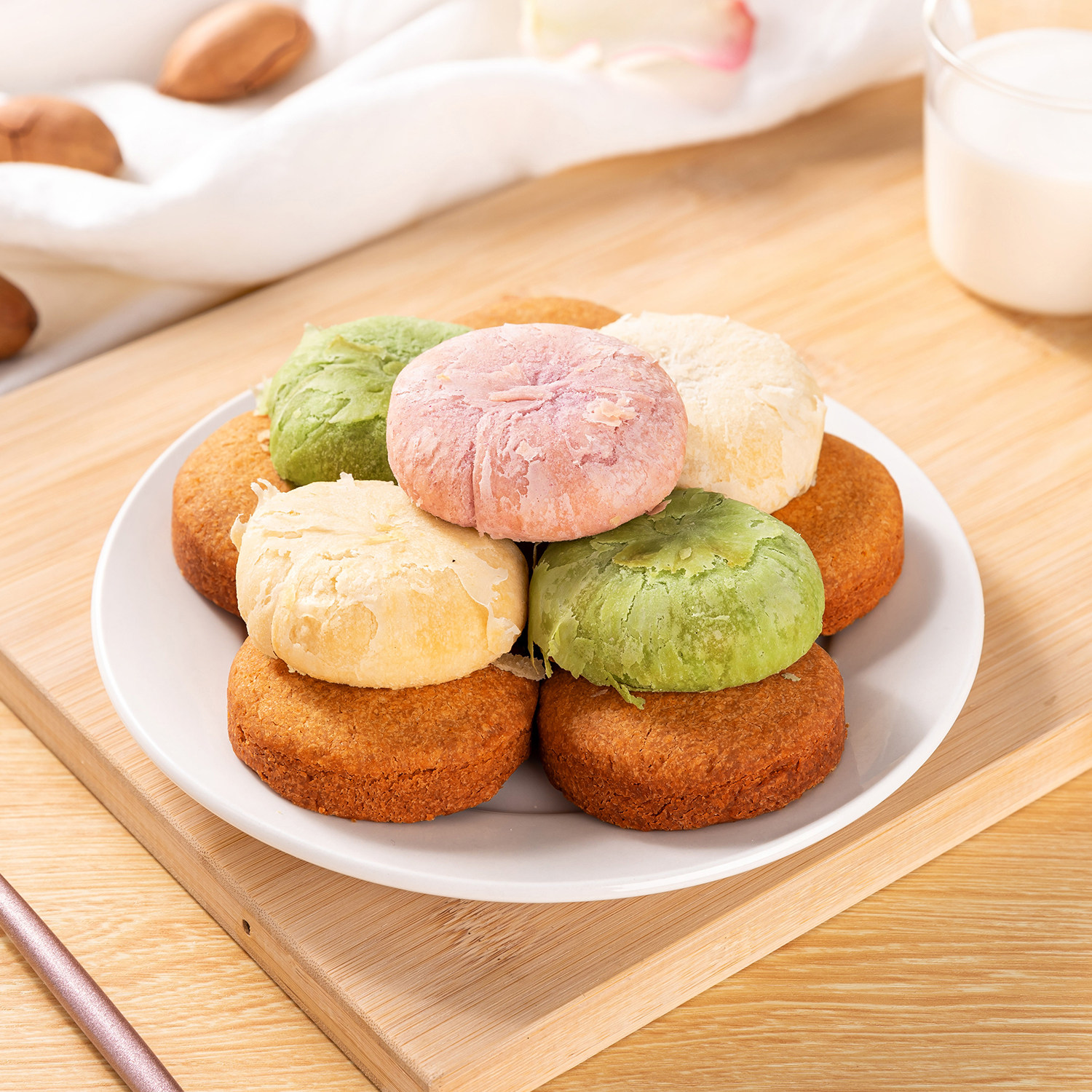 滇园0蔗糖鲜花饼480g礼盒装4味16枚玫瑰饼糕点心零食小吃年货送礼,淘宝优惠券,粉丝福利购,淘宝优惠卷