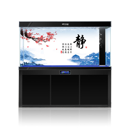 彩神制景龙鱼缸贴纸背景画定做静字山水图造景装饰图自粘外侧包邮 - 图3