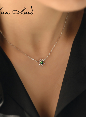 KNA珂娜设计感太阳纯银项链