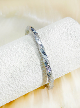 轧戏陈星旭裴轸代旭同款转运吉祥回纹莫比乌斯手镯男开口手环百搭