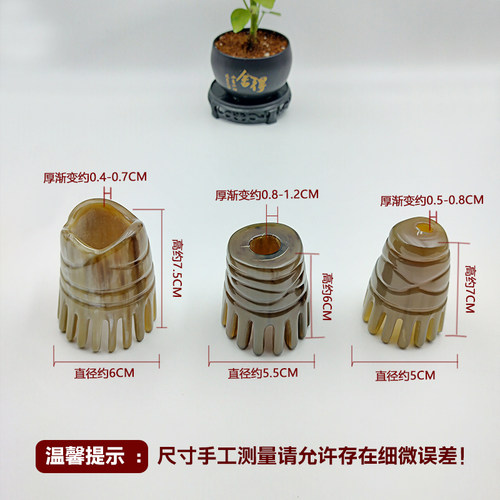 天然老牛角梳子头皮按摩梳洗头通用头部疏通加厚穴位经络圆筒梳子 - 图3