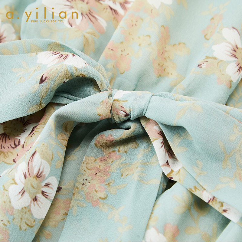 阿依莲2020夏季韩版浪漫雪纺 ayilian连衣裙