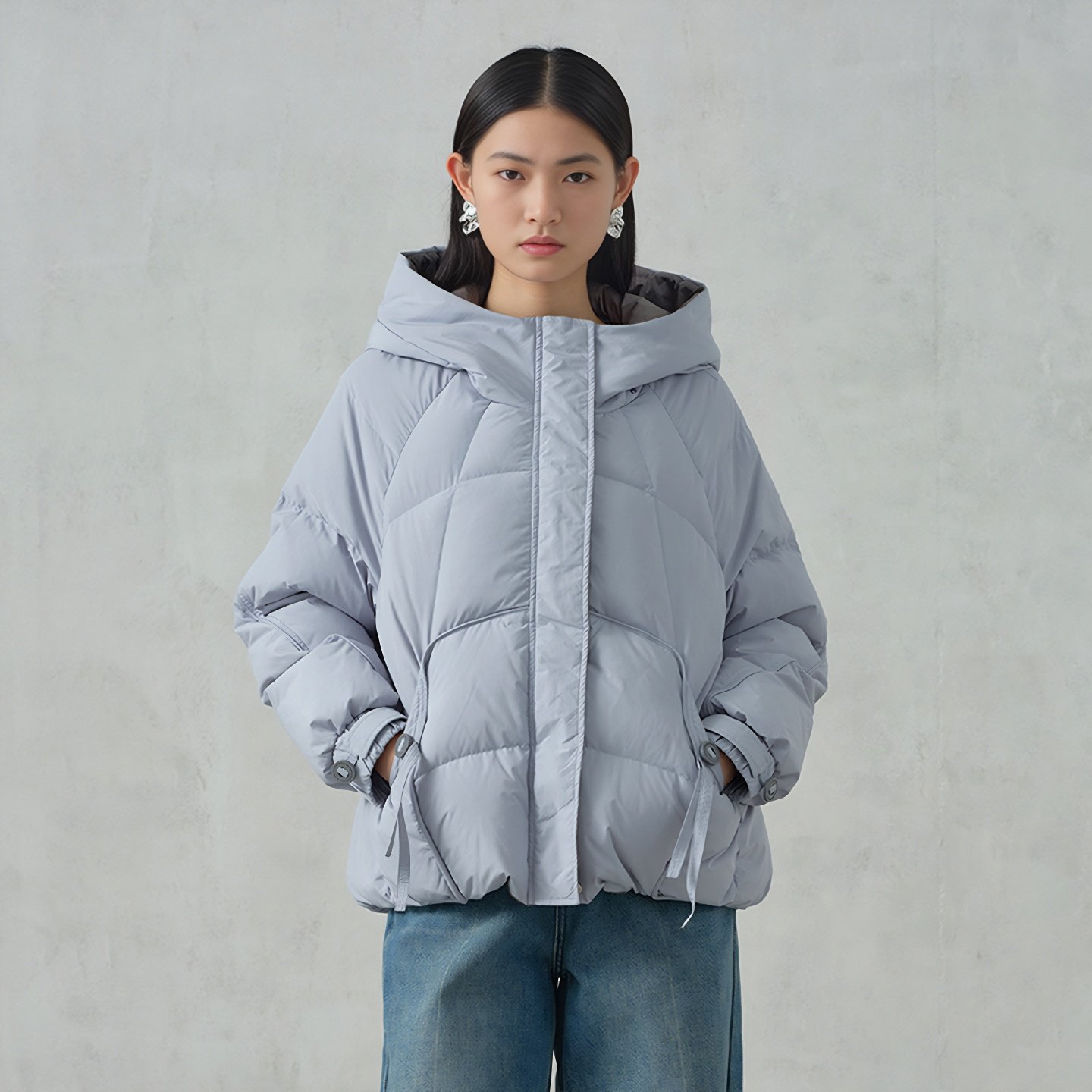 【商场同款】阿依莲时尚连帽短款羽绒服女休闲宽松白鸭绒保暖外套,淘宝优惠券,粉丝福利购,淘宝优惠卷