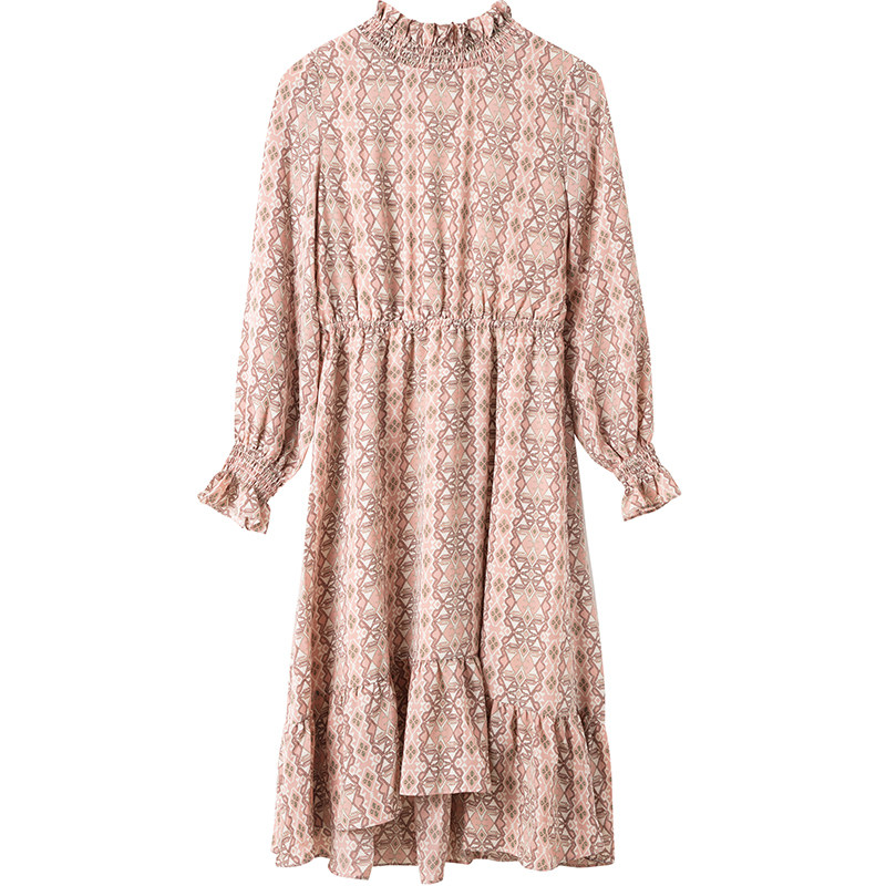 阿依莲2020秋季新款中长款连衣裙 ayilian连衣裙