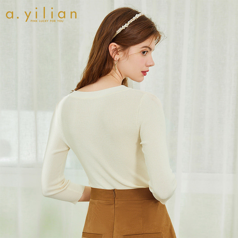 【vip专享】阿依莲针织衫女修身t恤 ayilian毛针织衫