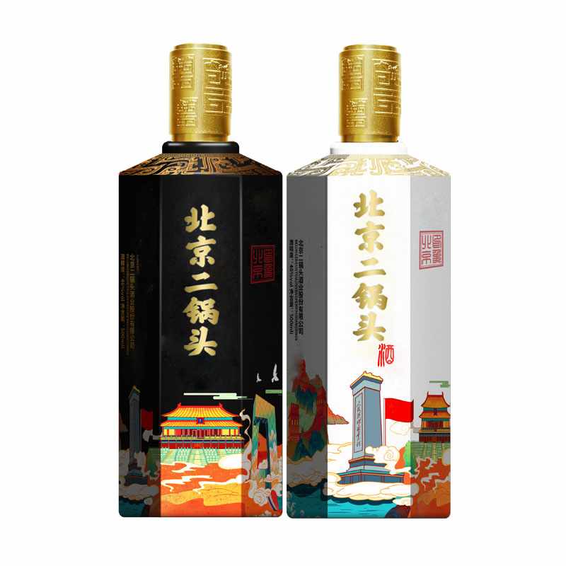 永丰牌北京二锅头粮食酒白酒整箱46度魅力北京500ml*6瓶装