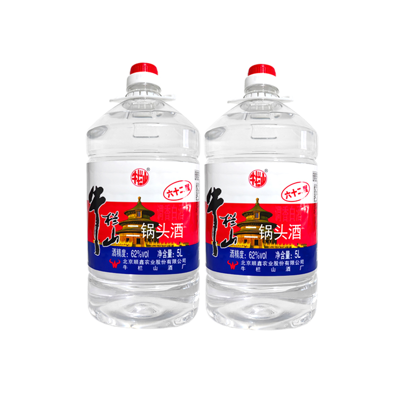 北京牛栏山二锅头大桶酒62度5L桶泡酒牛桶白酒(新旧包装随机发货) - 图0