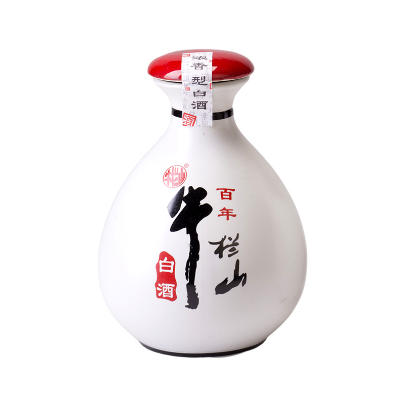 百年牛栏山百年陈酿无酒不成43度浓香型500ml*2瓶礼盒装白酒