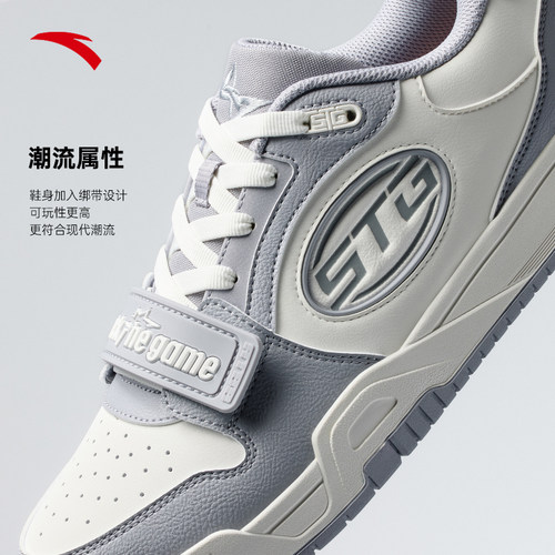 安踏STG板鞋2.0篮球文化鞋男士经典魔术贴官方正品百搭滑板运动鞋 - 图2