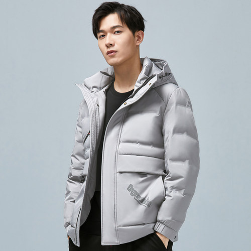 雅鹿反季羽绒服男短款2026新款厚款白鸭绒保暖连帽加厚派克服外套 - 图2