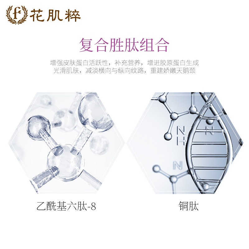 花肌粹滚轮六胜肽焕亮美颈纹颈霜 花肌粹颈霜