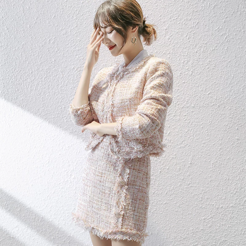 Короткая модная куртка, комплект, западный стиль, стиль Chanel, французский стиль, для подростков, коллекция 2021 года