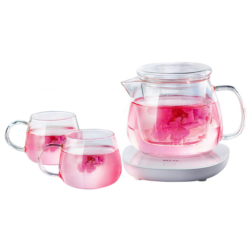 物生物恒温茶壶玻璃壶底座家用茶杯 物生物整套茶具