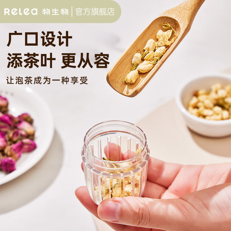 物生物茶漏茶滤Tritan材质耐高温茶叶过滤器家用泡茶花茶球茶仓 - 图1