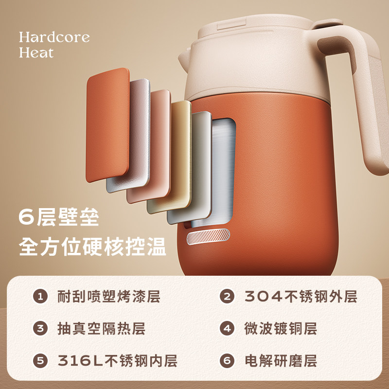 物生物智能家用316l不锈钢热水壶 物生物保温壶