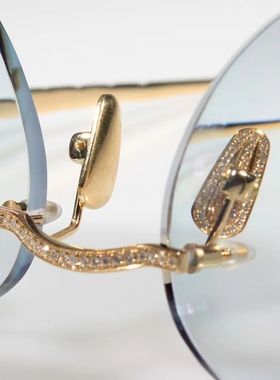 Corvo bianco白乌手造工作室18K金珠宝钻石私人定制眼镜