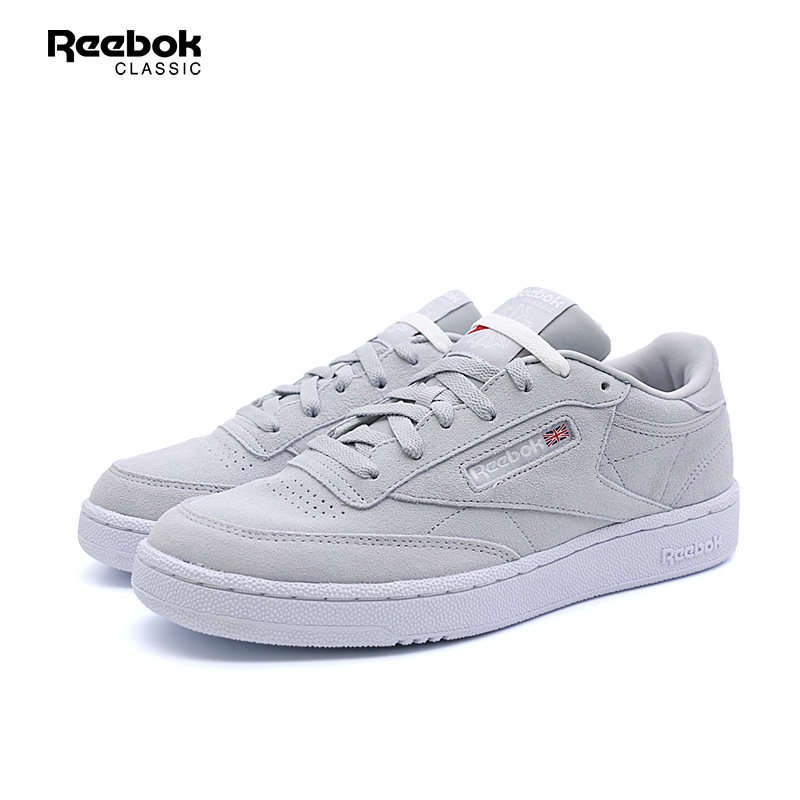 锐步reebok club c 85灰色休闲鞋 宝元鞋匠板鞋