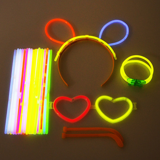 网红荧光棒生日儿童玩具软跳舞衣服之舞一次性夜光发光银光100支