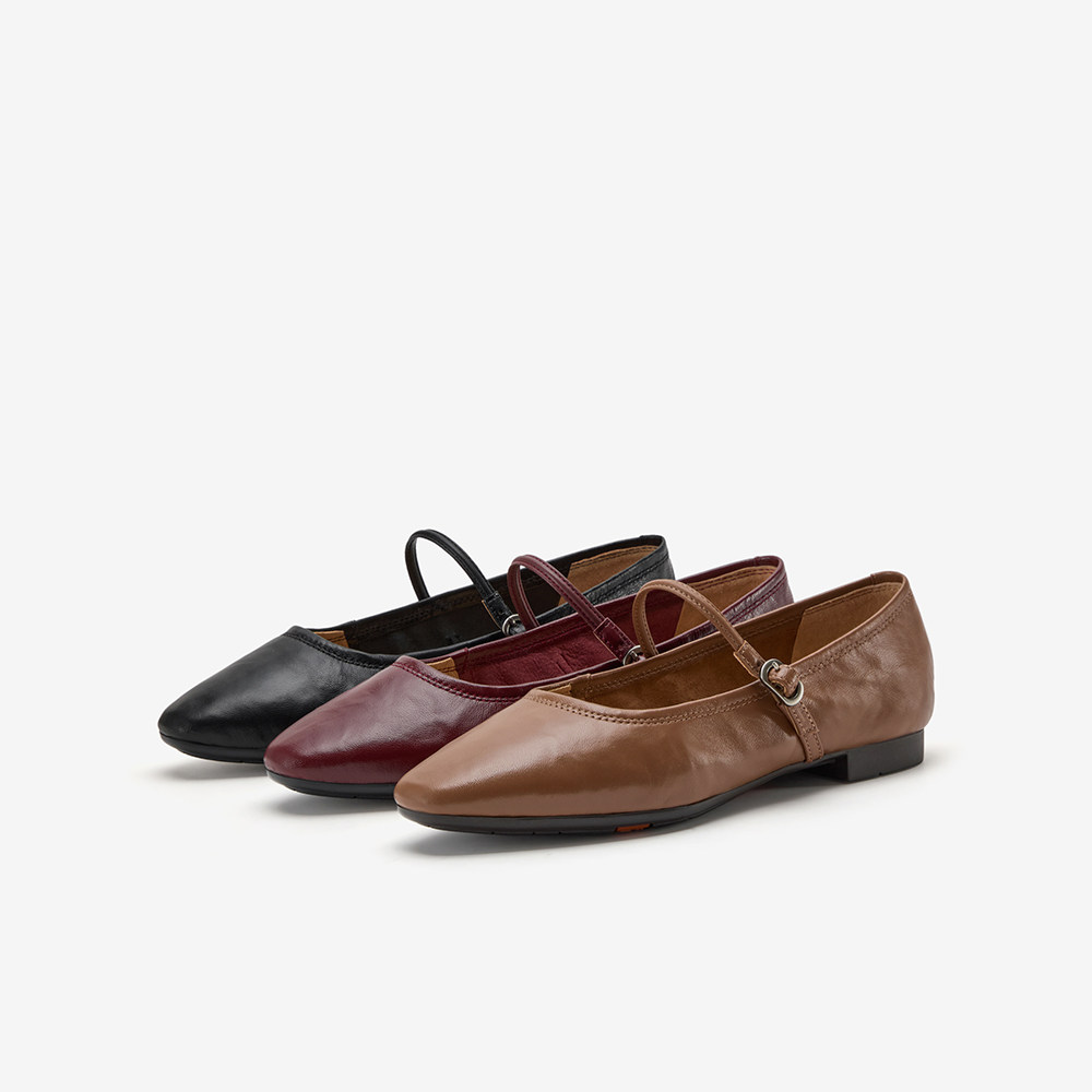 Bata羊皮书女商场新款复古玛丽珍舒适软底浅口单鞋AFY34AQ5,淘宝优惠券,粉丝福利购,淘宝优惠卷