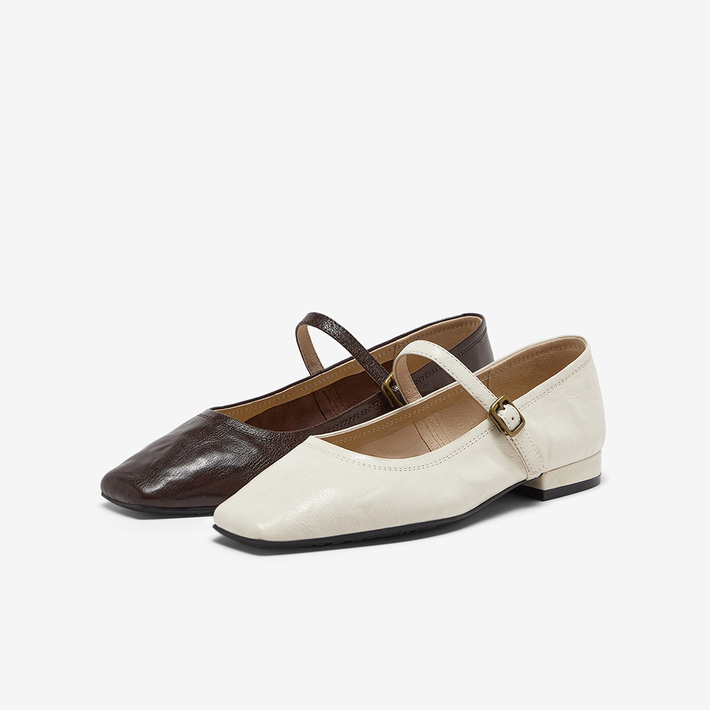 Bata羊皮书玛丽珍女季新复古优雅浅口单鞋7091AAQ5,淘宝优惠券,粉丝福利购,淘宝优惠卷