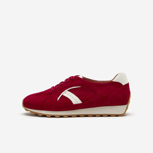 Bata红丝绒阿甘鞋女2026春季商场新款休闲通勤羊皮运动鞋AAK32AM6 - 图0