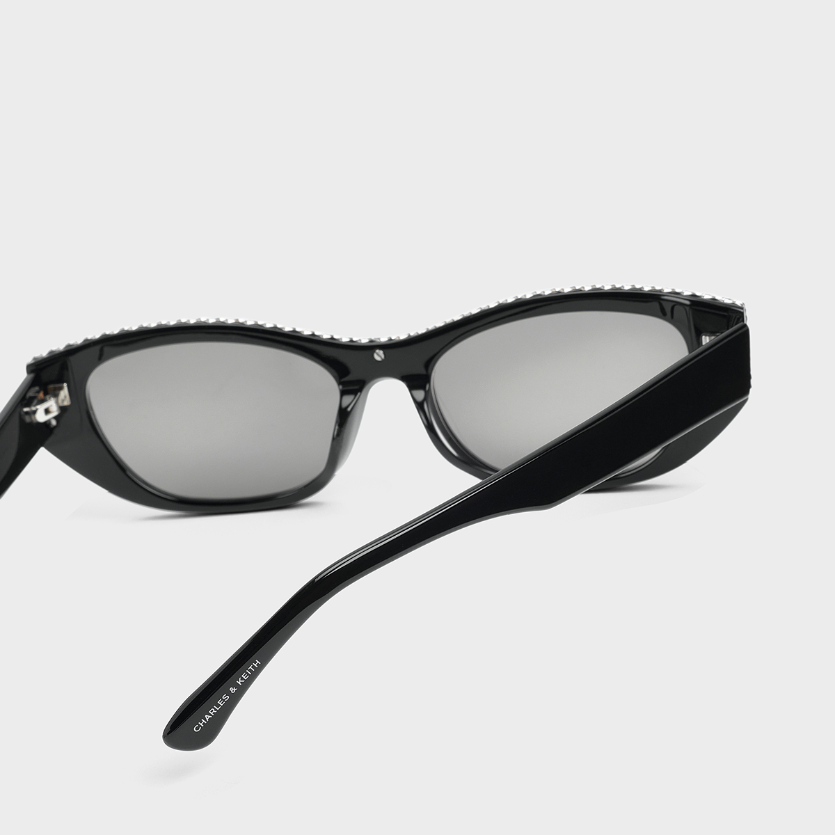 CHARLES&KEITH25冬新品CK3-91280611复古摩登猫眼款墨镜太阳眼镜 - 图3