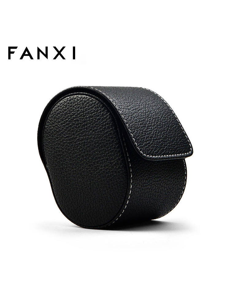 凡西FANXI手表盒PU皮革旅行包装盒腕表保护袋礼盒便携手表收纳盒-图0