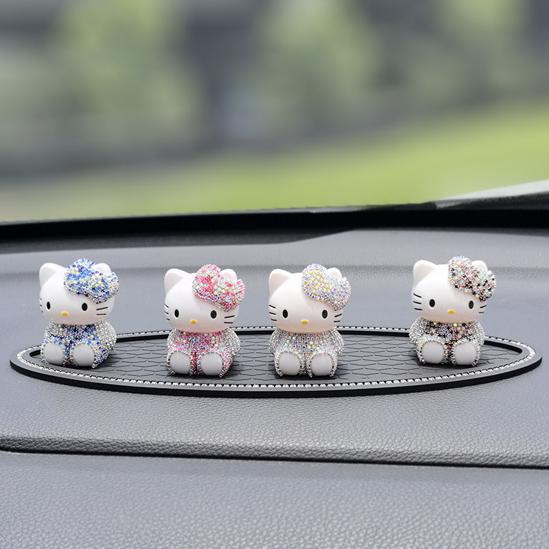 卡通镶钻猫中控台屏幕车载可爱车内装饰公仔汽车摆件饰品镶钻用品,淘宝优惠券,粉丝福利购,淘宝优惠卷