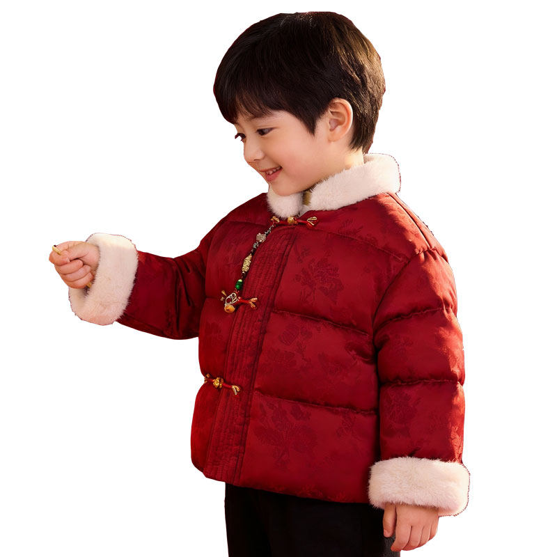 南央中式男童拜年服棉袄唐装冬季儿童喜庆过年衣服宝宝红色新年装,淘宝优惠券,粉丝福利购,淘宝优惠卷