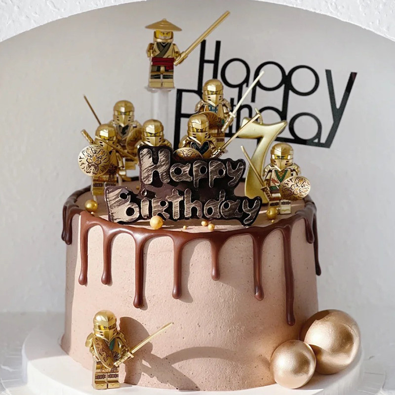 儿童生日派对蛋糕装饰摆件男孩幻影忍者玩具公仔积木模具烘焙插件,淘宝优惠券,粉丝福利购,淘宝优惠卷