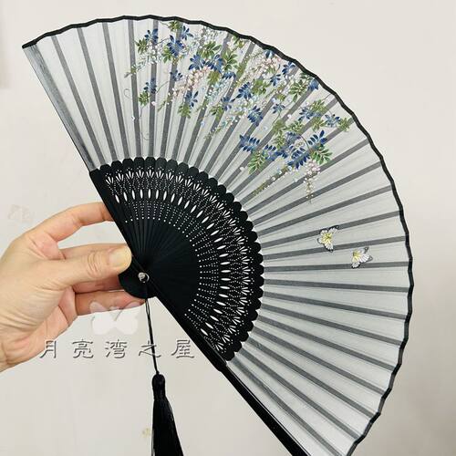 中国风古典折叠女式折扇汉服舞蹈扇随身携带小扇子夏季日用礼品扇 - 图0