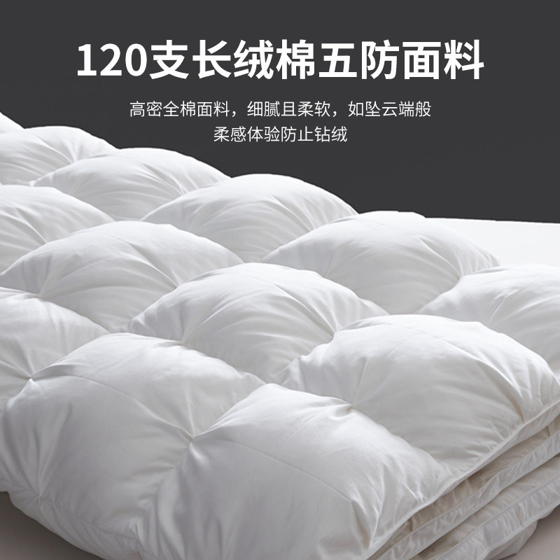京希尔顿匈牙利95白鹅绒被子100%羽绒保暖冬被五星级酒店春秋被芯,淘宝优惠券,粉丝福利购,淘宝优惠卷