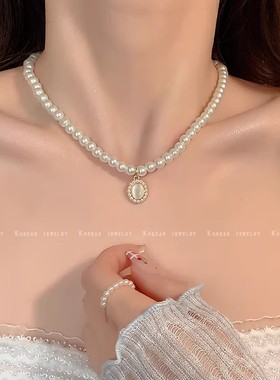 慕斯里珍珠项链女轻奢小众新款