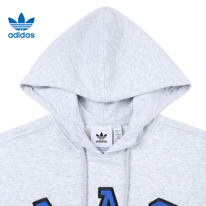 adidas阿迪达斯三叶草冬季男子运动休闲舒适连帽卫衣套头衫IM4577 - 图1