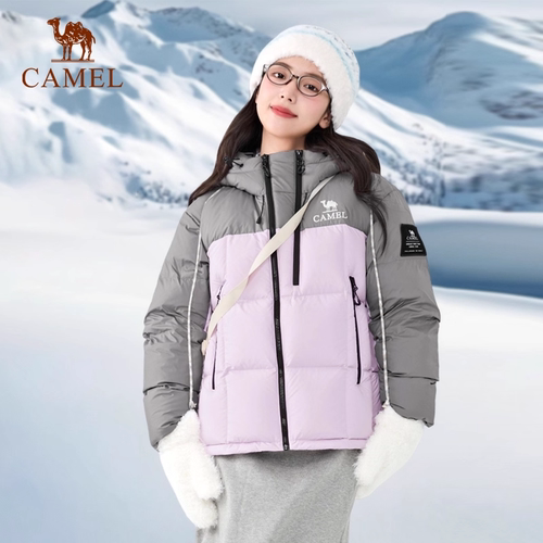 迪丽热巴同款骆驼运动羽绒服男女款冬季加厚新款保暖面包羽绒外套 - 图3