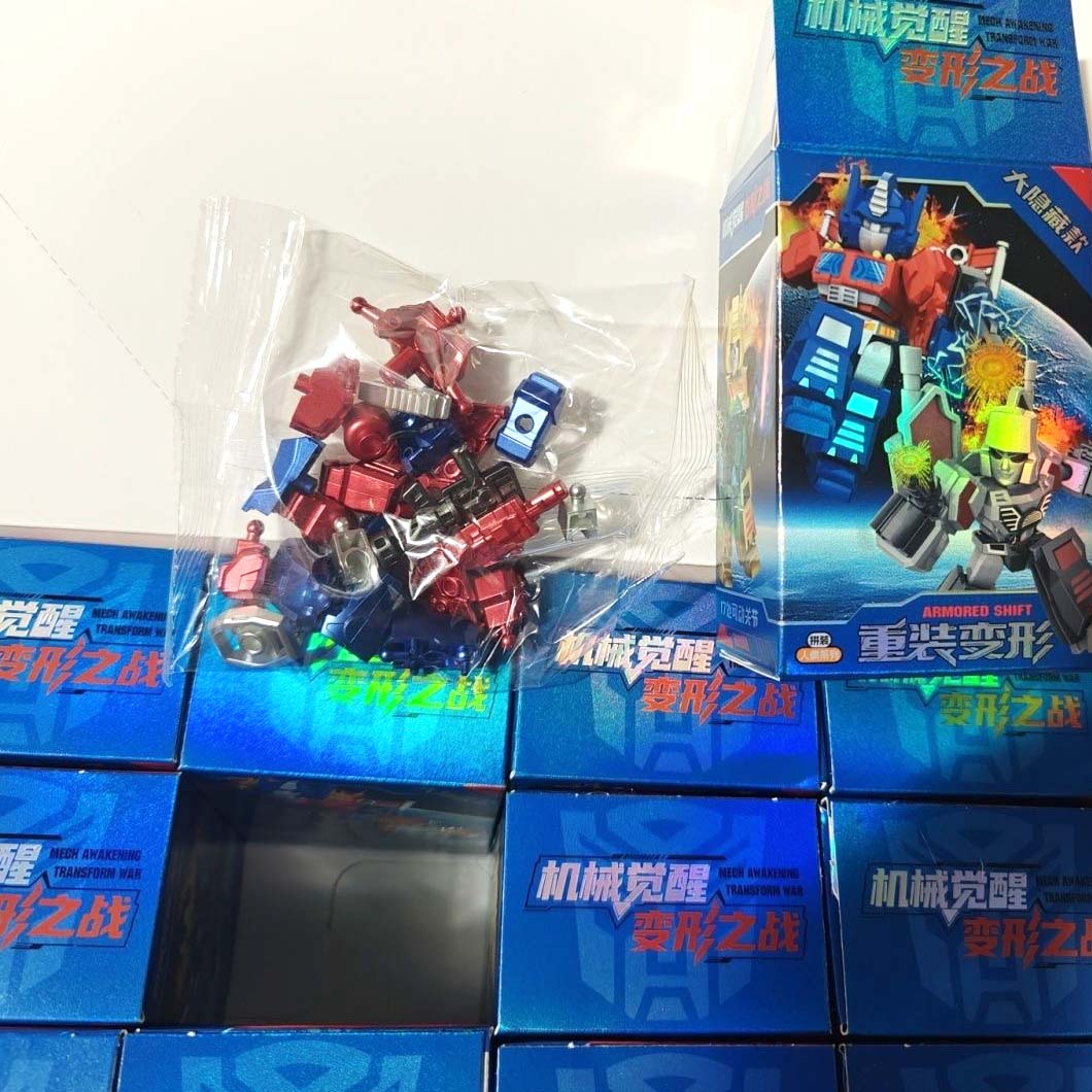 重装变形积木拼装盲盒人仔可动关节人偶拼装机器人模型摆件玩具 - 图2