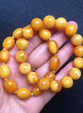 老蜜蜡欧洲回流证书手串