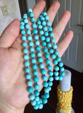 湖北原矿高瓷蓝色系项链