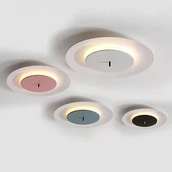 Nordic macaron flying saucer ceiling lamp study entrance light