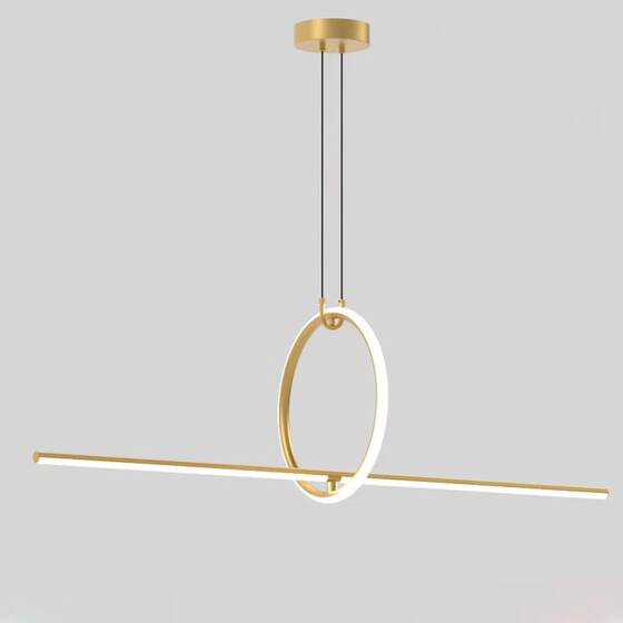Modern minimalist LED round Nordic restaurant line light